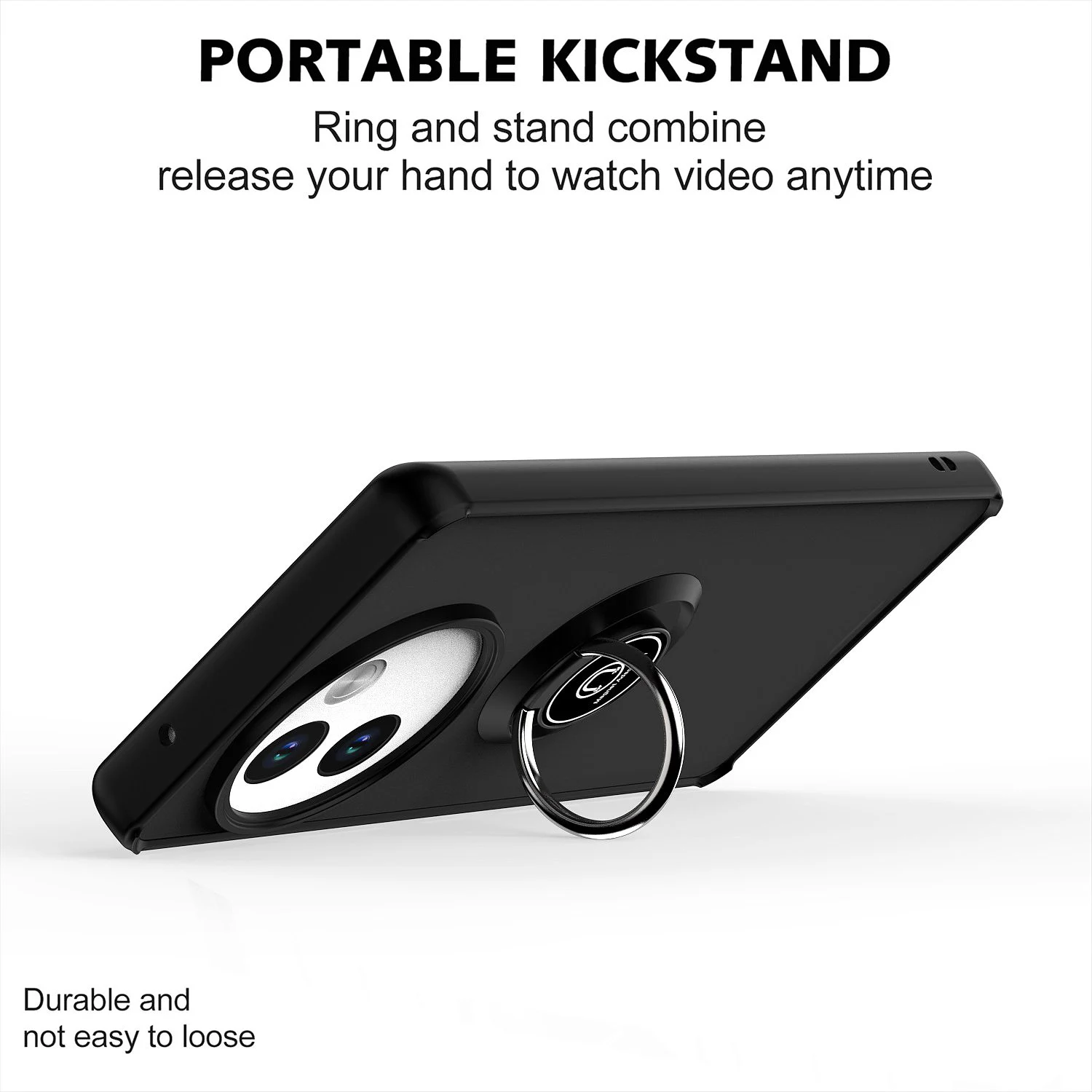Armor Matte Case with Ring Magnetic Holder Stand - Shockproof and Stylish Protective Cover