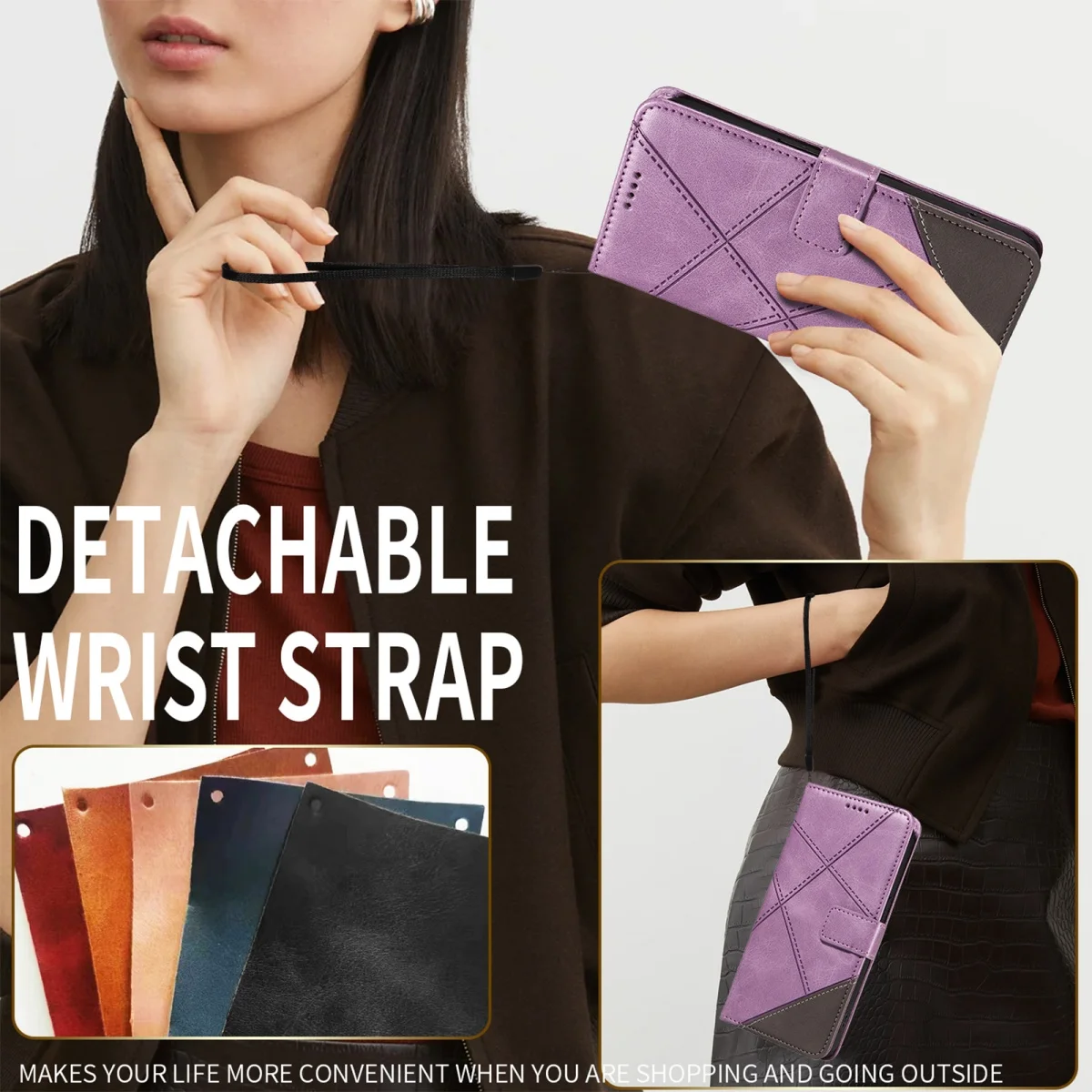 Luxury Leather Flip Wallet Phone Case Cover