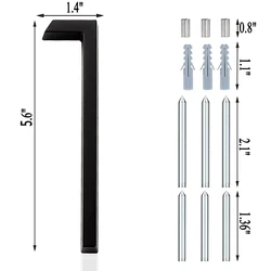Waterproof Black Zinc Alloy Floating House Number Plate (Number 1)