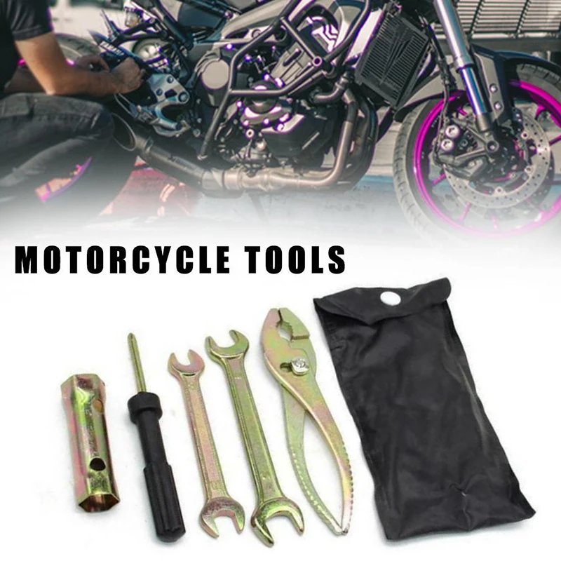 Universal Motorcycle Tool Kit Repair For HONDA BMW Can-Am Polaris Aprilia Kawasaki Motorbike Wrench Tools Kit Accessories universal motorcycle chain remover repair tools chain rivet remover tool for honda yamaha motorbike atv timing chain 2mm