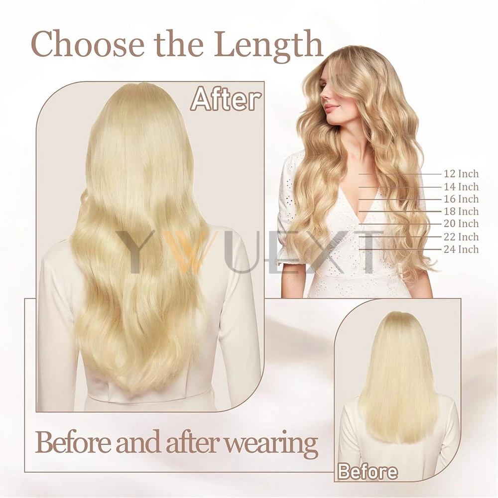 Tape In Human Hair Extensions Human Hair Extensions Hair Extensions 12"-24" Natural Straight Blonde Skin Weft Invisible Brazilian No Remy Tape Hair Extension 20pcs