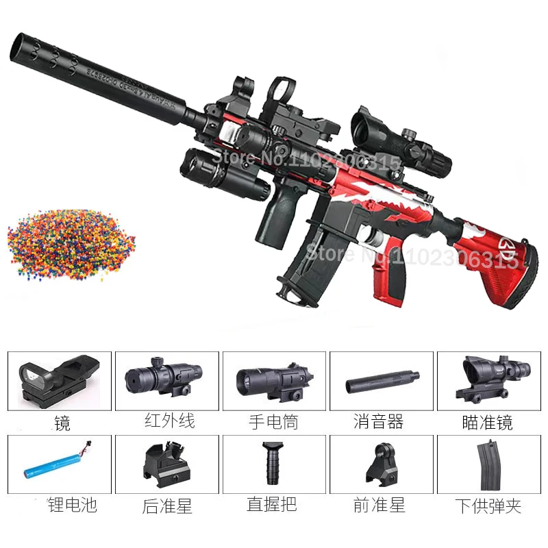 Electric M416 Water Beads Sniper Rifle Gel Blaster Toy Gun Summer