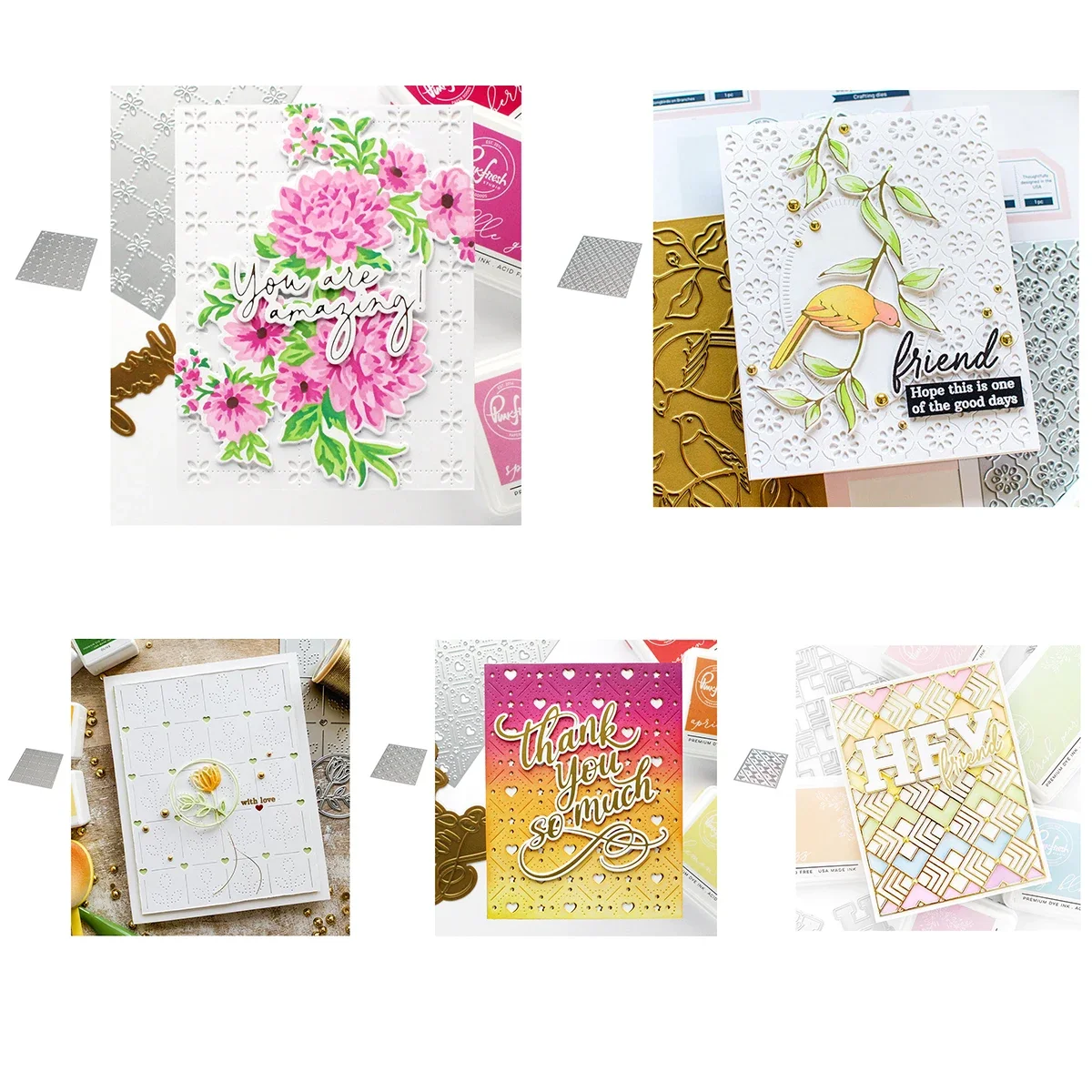 Mmao Crafts Metall-Stahlschneideformen, Hintergrundrahmen-Serie, Scrapbooking, Papier-/Fotokarten, Prägeformen