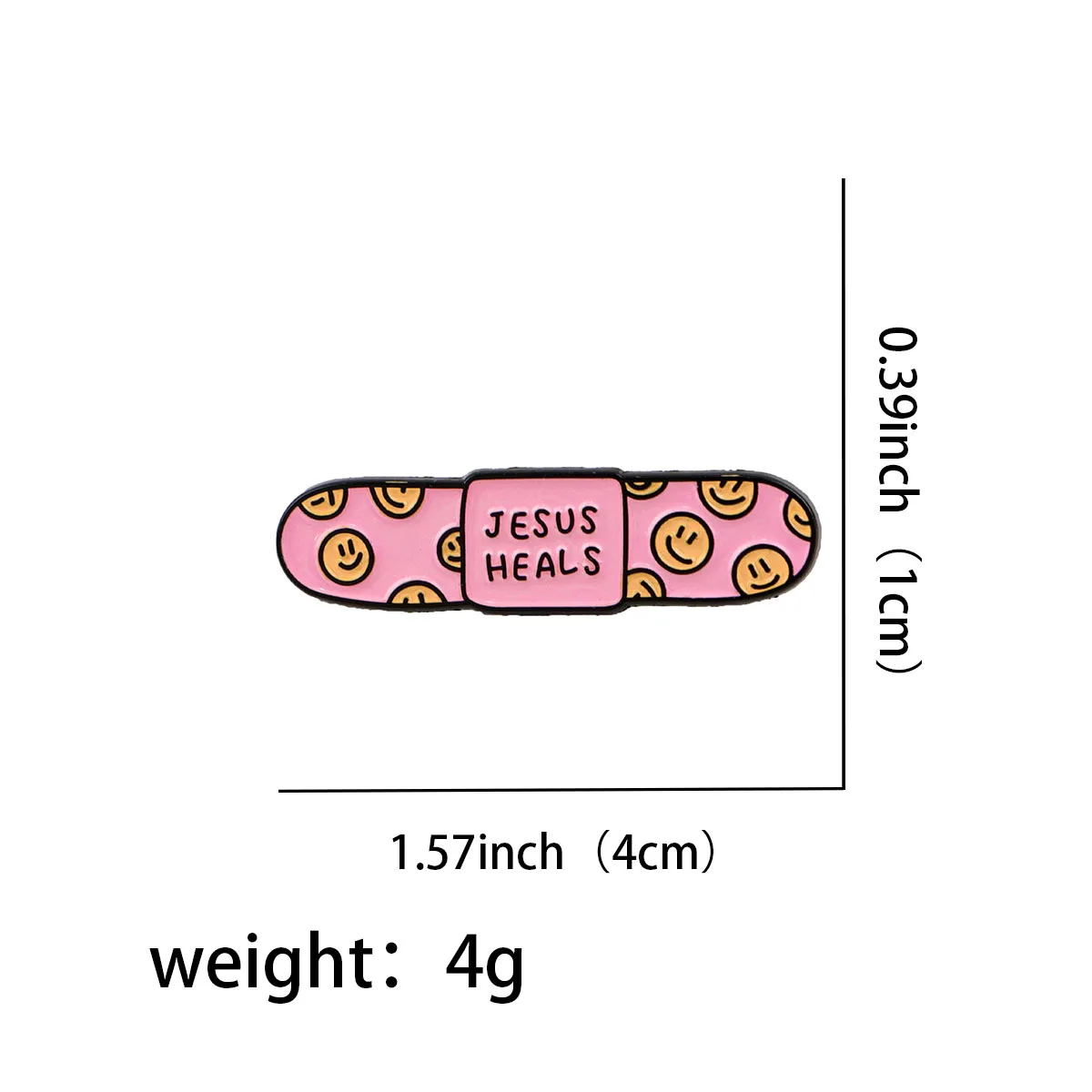 Inspirational 'Jesus Loves You' Enamel Pin - Faith-Driven Custom Brooch for Clothing & Accessories