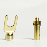 ขั้วต่อสเปดชนิด Y/U โลหะผสมทองแดงแบบไม่มีบัดกรีสำหรับโพสต์ผูกเครื่องขยายเสียงลำโพง 5