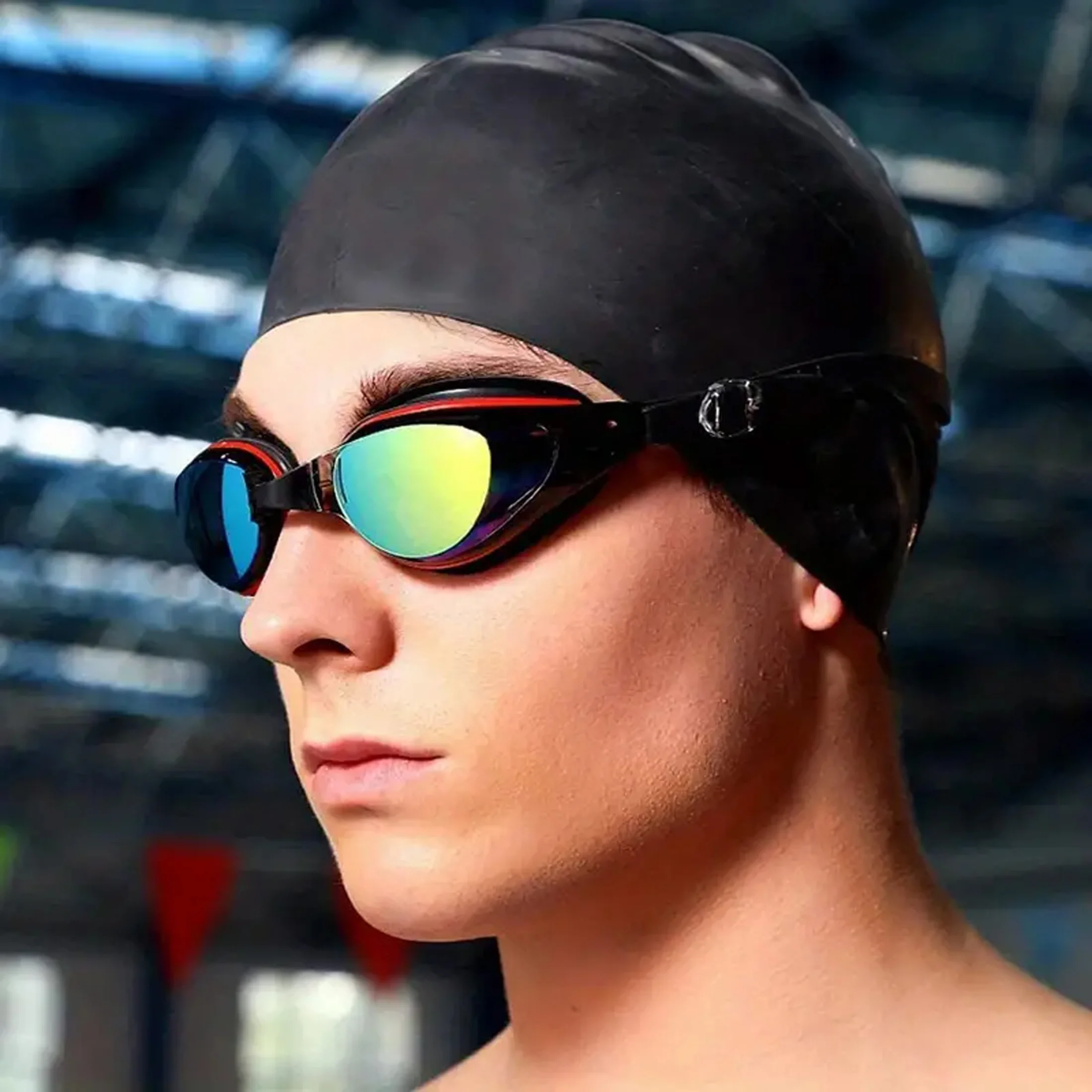 Adult Electroplated Swimming Goggles Anti-Fog Waterproof Leak-Proof Anti-Uv Suitable for Training 1Pcs,swimming goggles