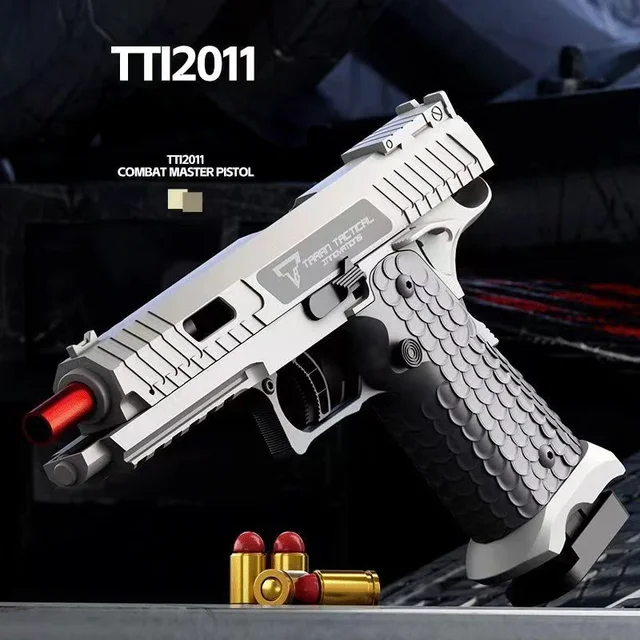 Automatic Continuous Shell Ejection 2011 Pistol Decompression Radish Gun Empty Hanging Revolver Toy Gun Boys Gift 3