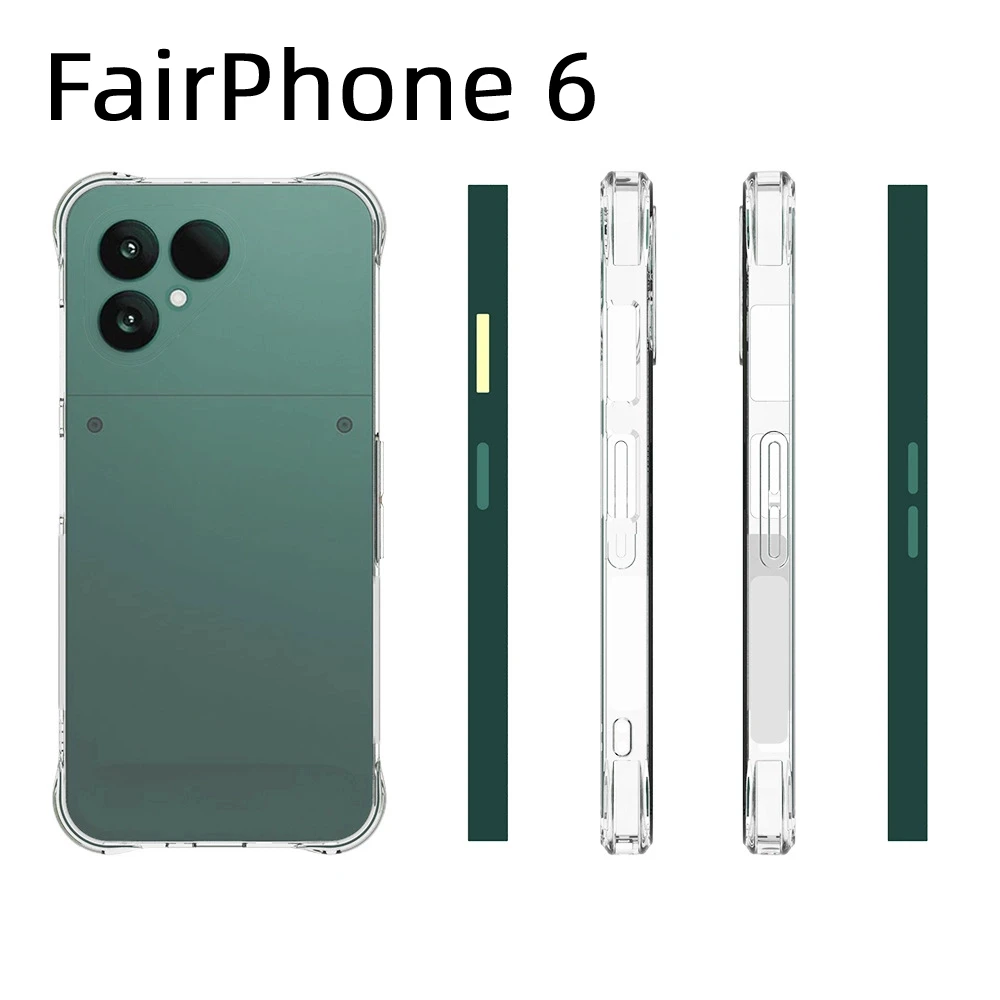 Fairphone 6 Shockproof Air Cushion Silicon TPU Matte Phone Case