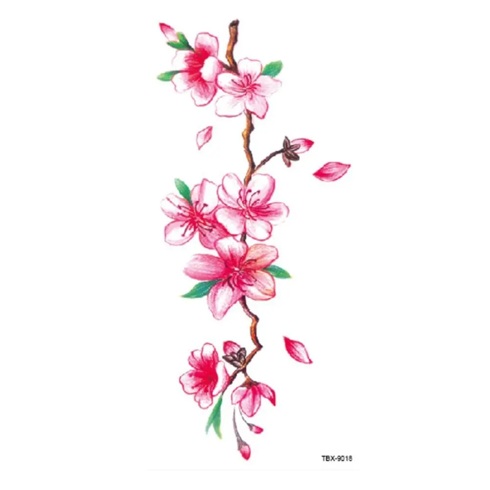 

Водостойкая Цветочная тату-наклейка, роза, временная одноразовая тату, переводная татуировка, боди-арт, цветная печать, тату-наклейка для женщин