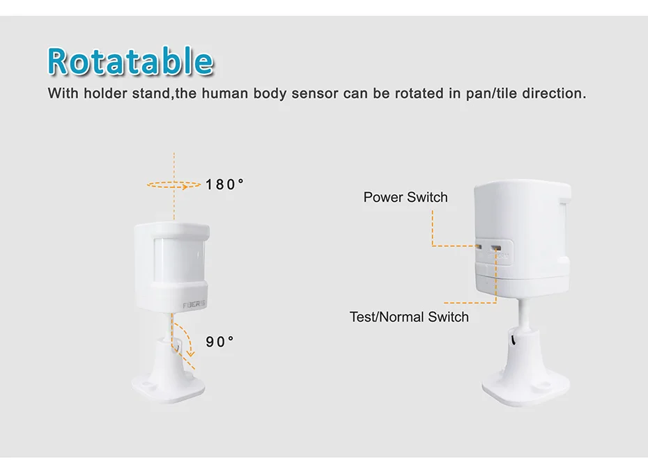 Wireless Mini PIR Sensor Motion Detector 433Mhz P20 Alarm Sensor For G95 G34 G30