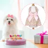1pc Cat Skirt Pet Dress Dog Summer Dress Romantic Style With Pink Floral Print, Small Dog Clothes Pet Clothing Chihuahua Skirt 6