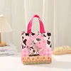 StoBag 4pcs Cartoon Non-woven Gift Tote Bags Kids Child Fabric Candy Package Waterproof Storage Reusable Pouch Birthday Party 3
