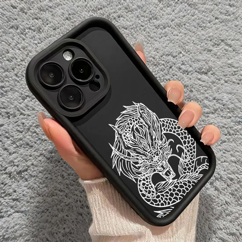 Shockproof Silicone Soft Chinese Dragon Phone Case