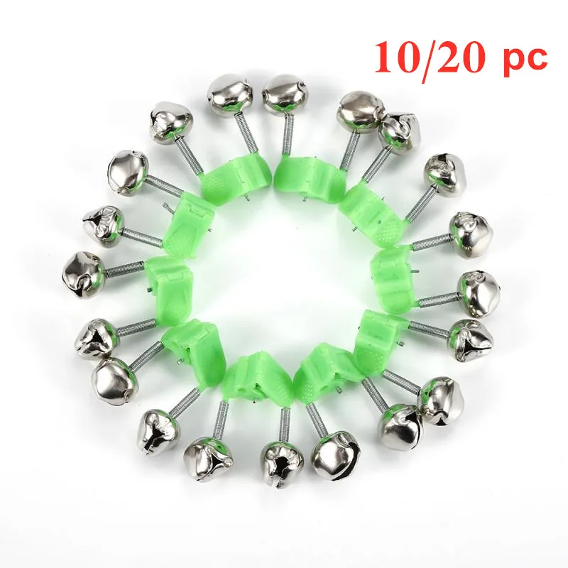 

20pc Spiral Bells Fishing Bite Alarms Outdoor Night Klem Tip Vissen Accessoire Rod Bell Rod Clamp Accessoire