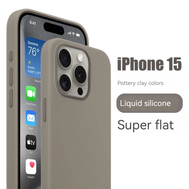 iPhone 15 Plus Silicone Case with MagSafe - Clay - Apple