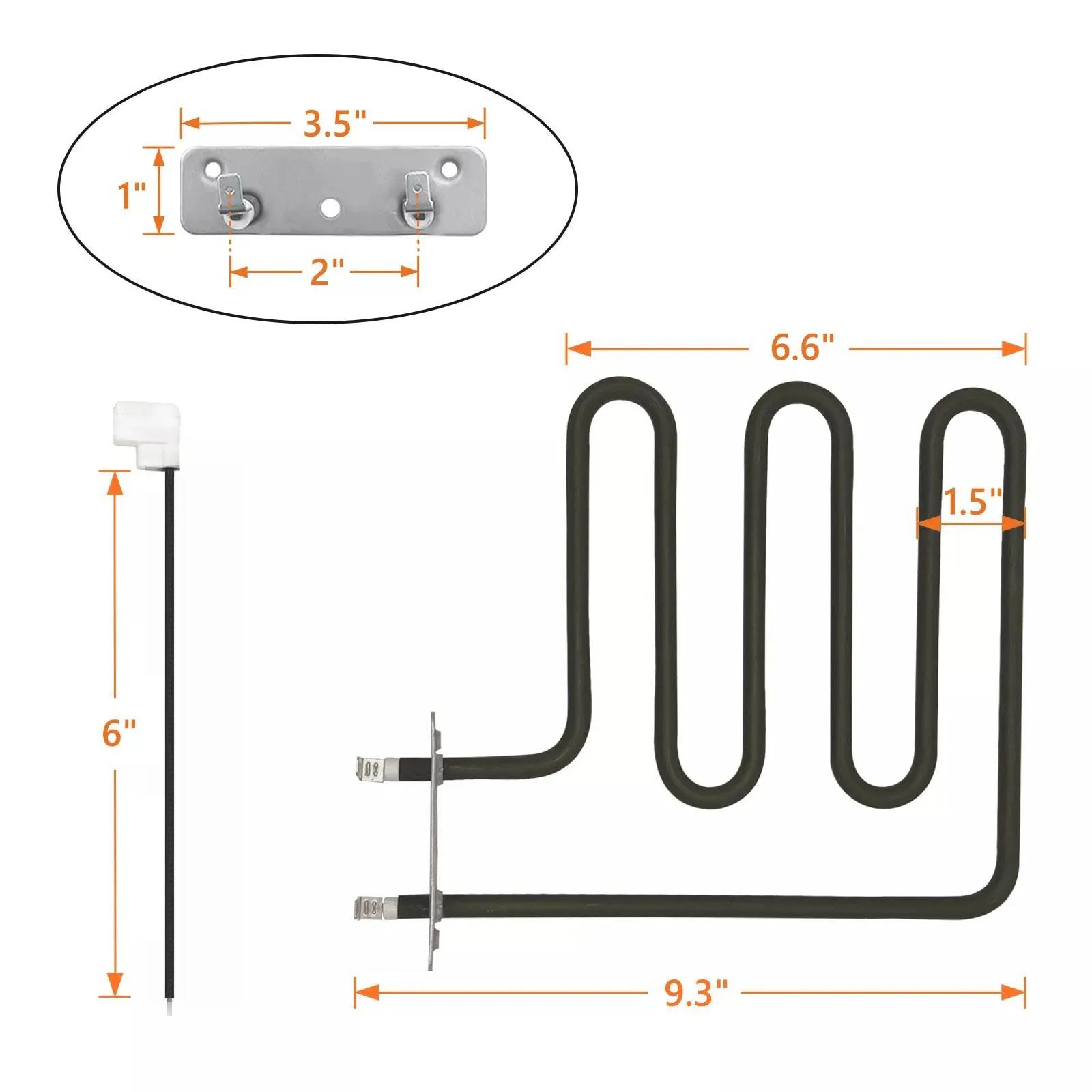 

1200W 23.6x16.7cm Heating Element Heating Element 1200W 120V 23.6x16.7cm High Quality Material Practical To Use