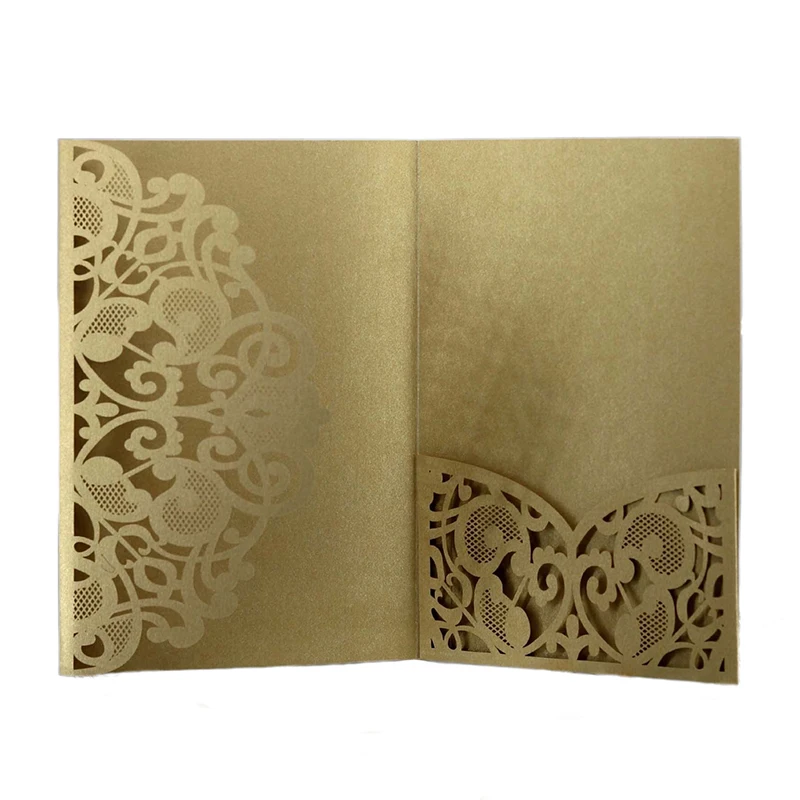 50pcs Laser Cut Wedding Invitation Card Covers Customize Favors Business Greeting RSVP Card Wedding Decoration Party Supplies greeting cards,wedding invitations