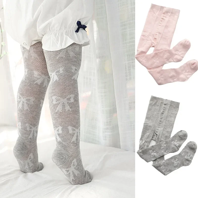 Baby Girl 0-8Y Spring Summer Pantyhose Knitted Cotton Children Tights