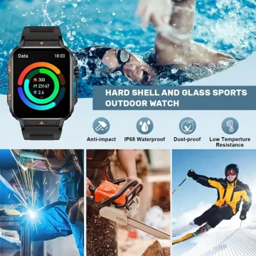 2026 Smartwatch 1.95" Inch Screen Health Monitoring Watches IP68 Waterproof Sport Fitness Smart Watch Android IOS For Men Women 5