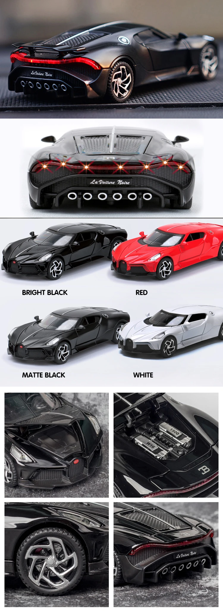 Modèle Réduit Tesla Model 3 1:32 En Alliage - Jouet Collection Voiture Noire, Pour Enfants 3 Ans Et Plus