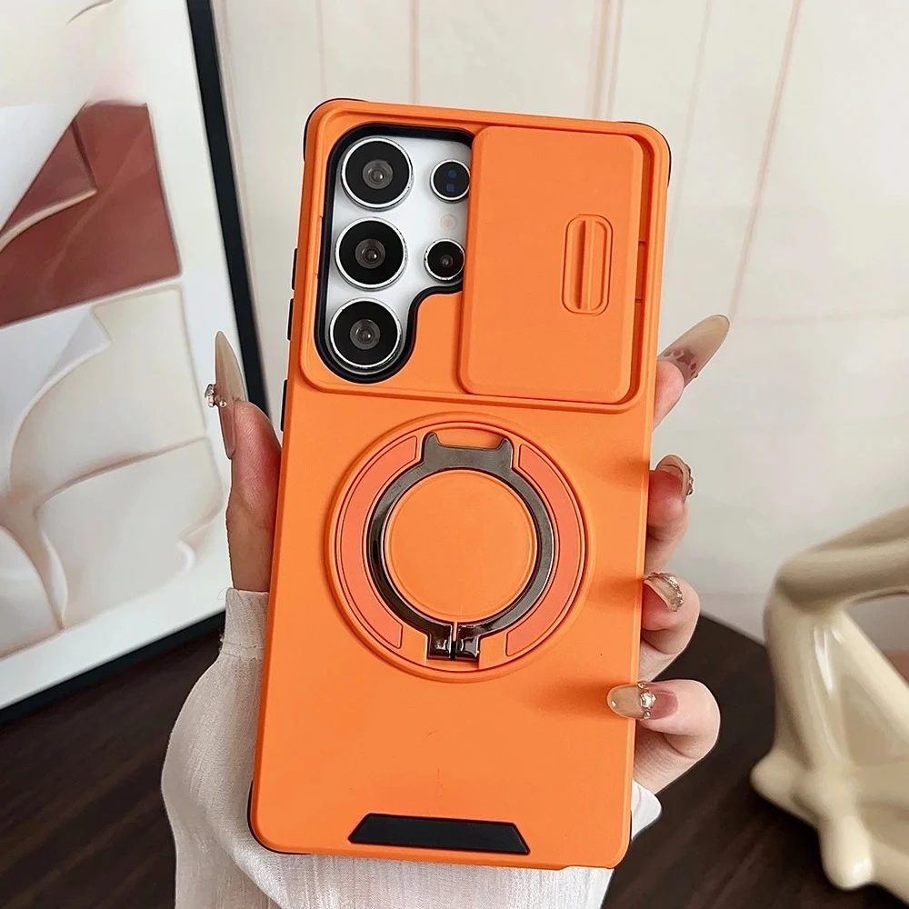 Military Armor Magnetic Camera Protection Case with Slide Cover