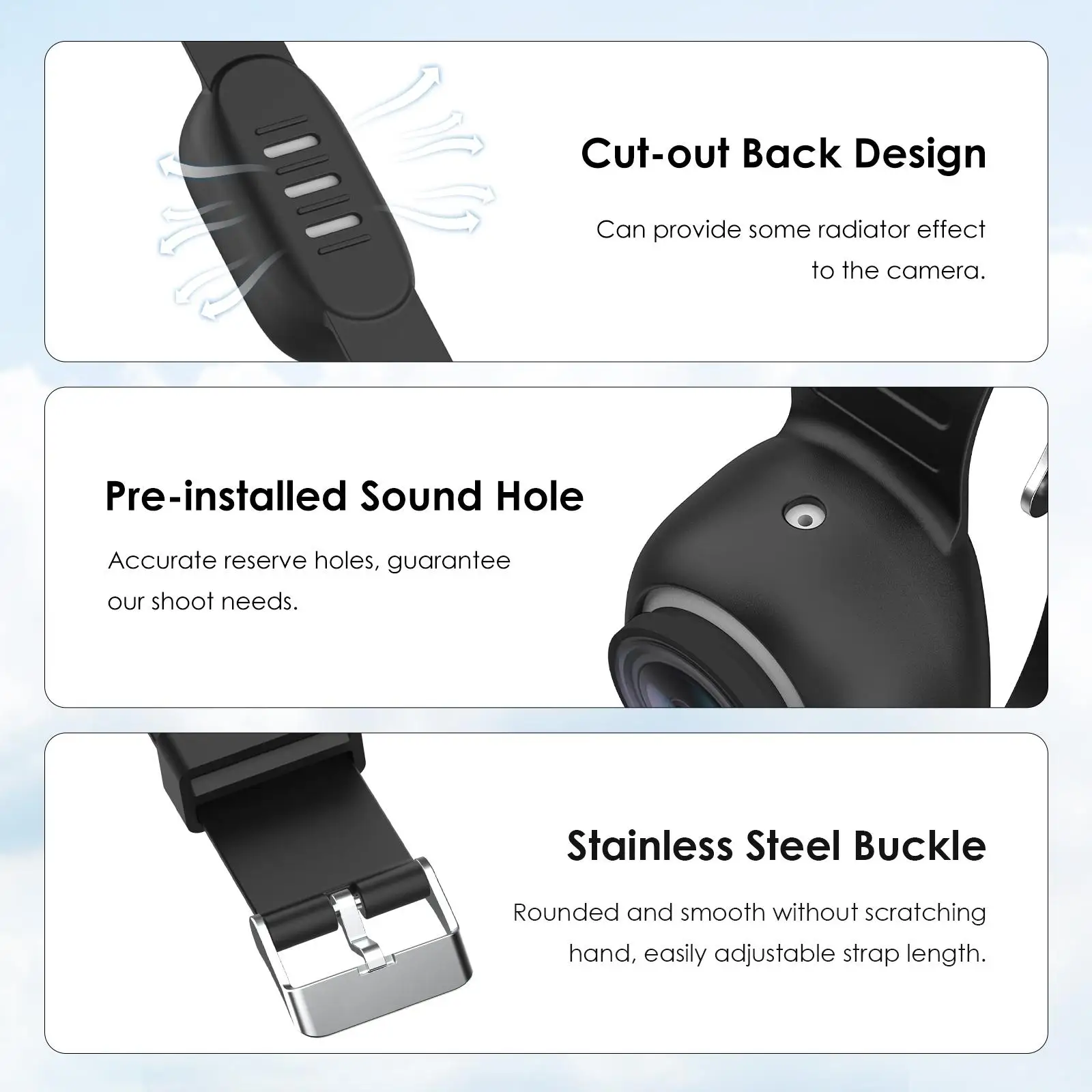 For Insta360 GO 3 / Insta360 GO 3S PULUZ Camera Silicone Case Wristband Bicycle Strap Extension Mount