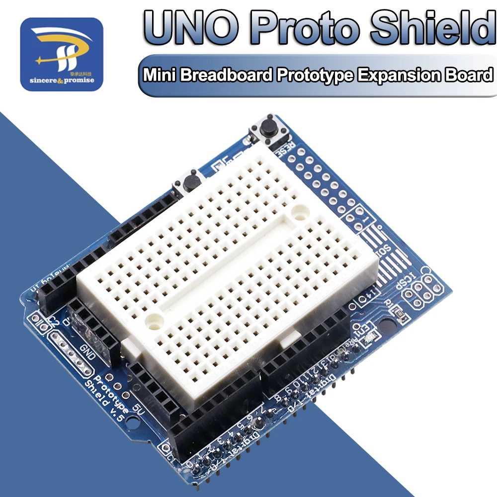 UNO Proto Shield Prototype Expansion Board With SYB 170 Mini Breadboard ...