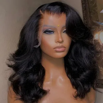 Body Wave Bob Wig 13x6 Transparent Lace Frontal Wig 1
