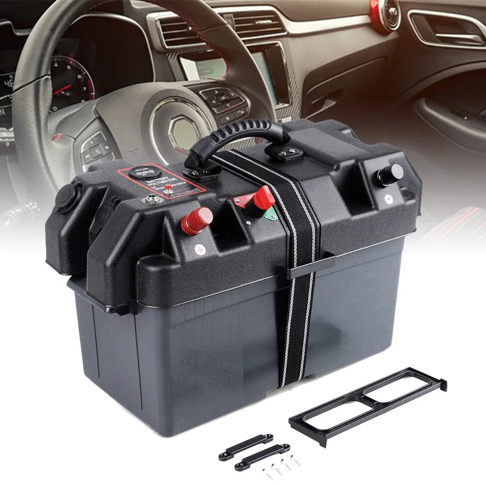 RV Battery Box USB 12V Trolling Motor Power Center Station Charger Port