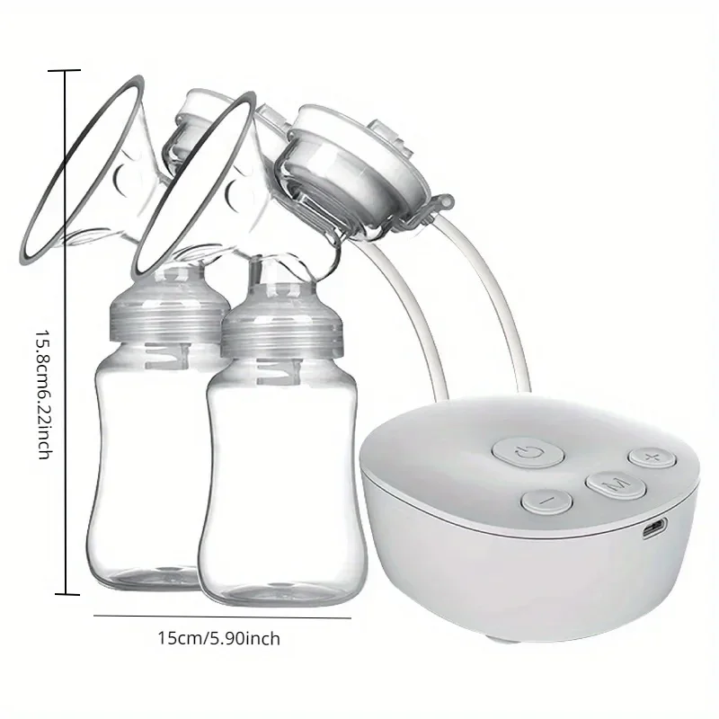 Electric Bilateral Super Silent and High Suction Breast Pump Automatic Postpartum Lactation Device for Mothers