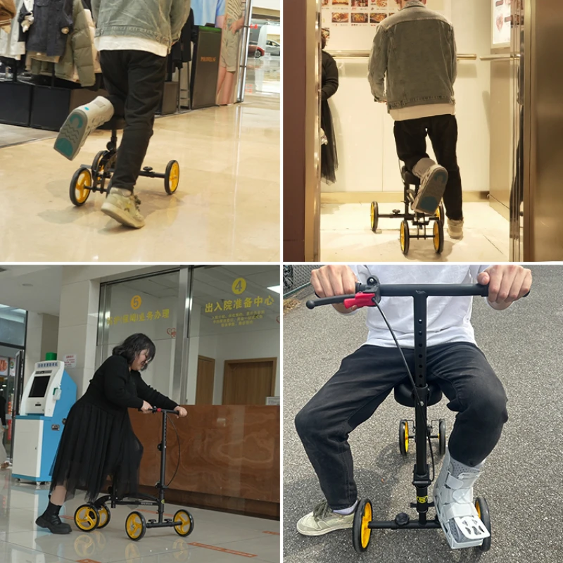 Foot Fracture Walking Aid Knee Scooter Steerable Knee Walker Economical Scooter for Foot Injuries Best Crutches Alternative