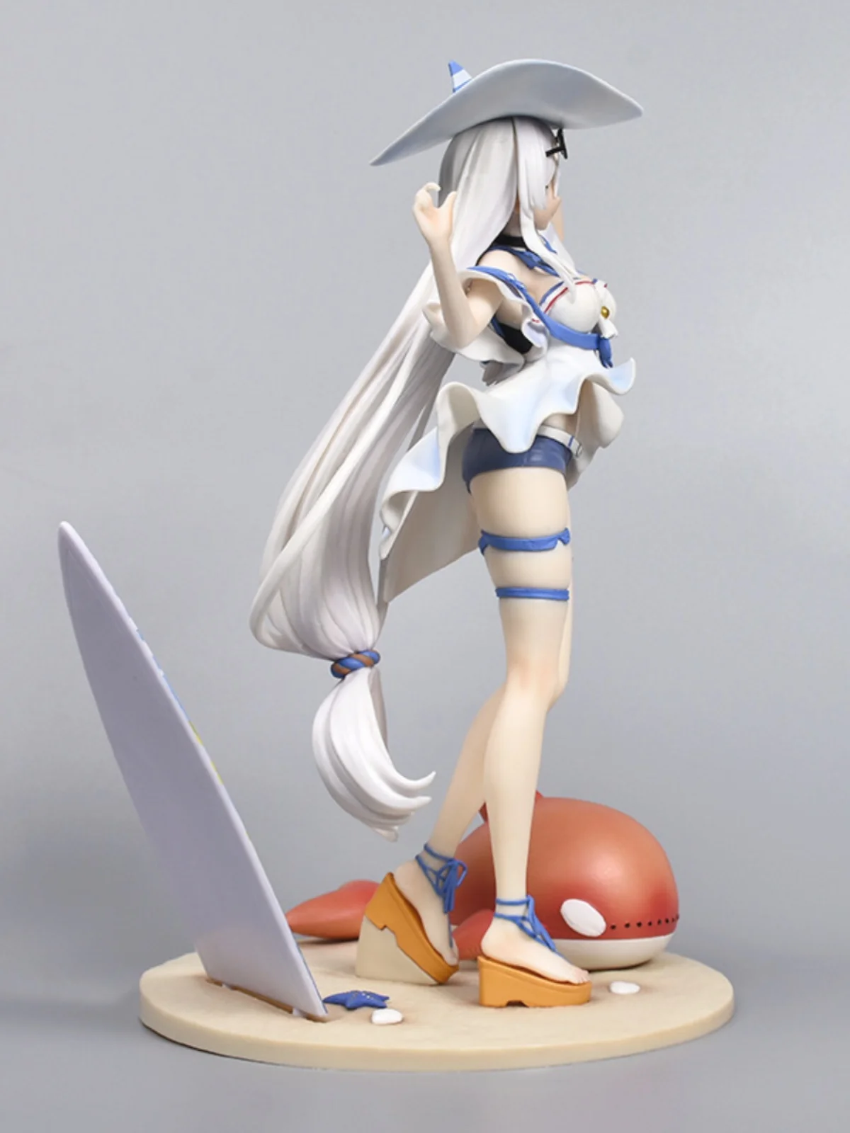 Tomorrow's Ark Scudi figure, seaside summer two-dimensional swimsuit beautiful girl animation model game ornament