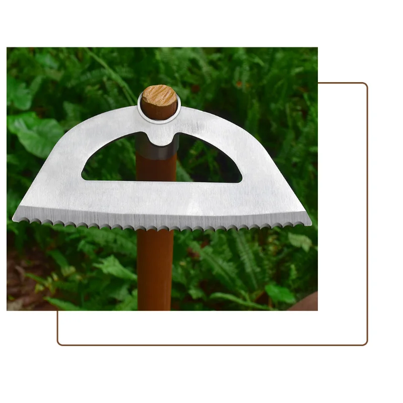 Stainless steel hoe farm plowing equipment, garden weed removal tools, agricultural hoes, garden tools