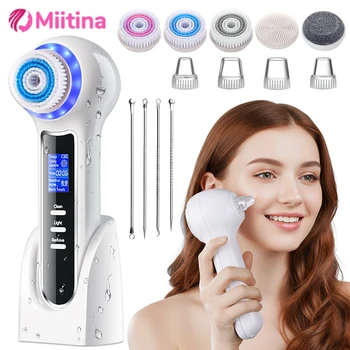 Electric Cleansing Brush facial cleansing brush manual massage facial soft bristles exfoliator Face Beauty Skin Care Waterproof 1