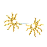C1FE Elegant Gold Sun Earrings Bohemian Inspire Jewelry Accessory for Any Occasion