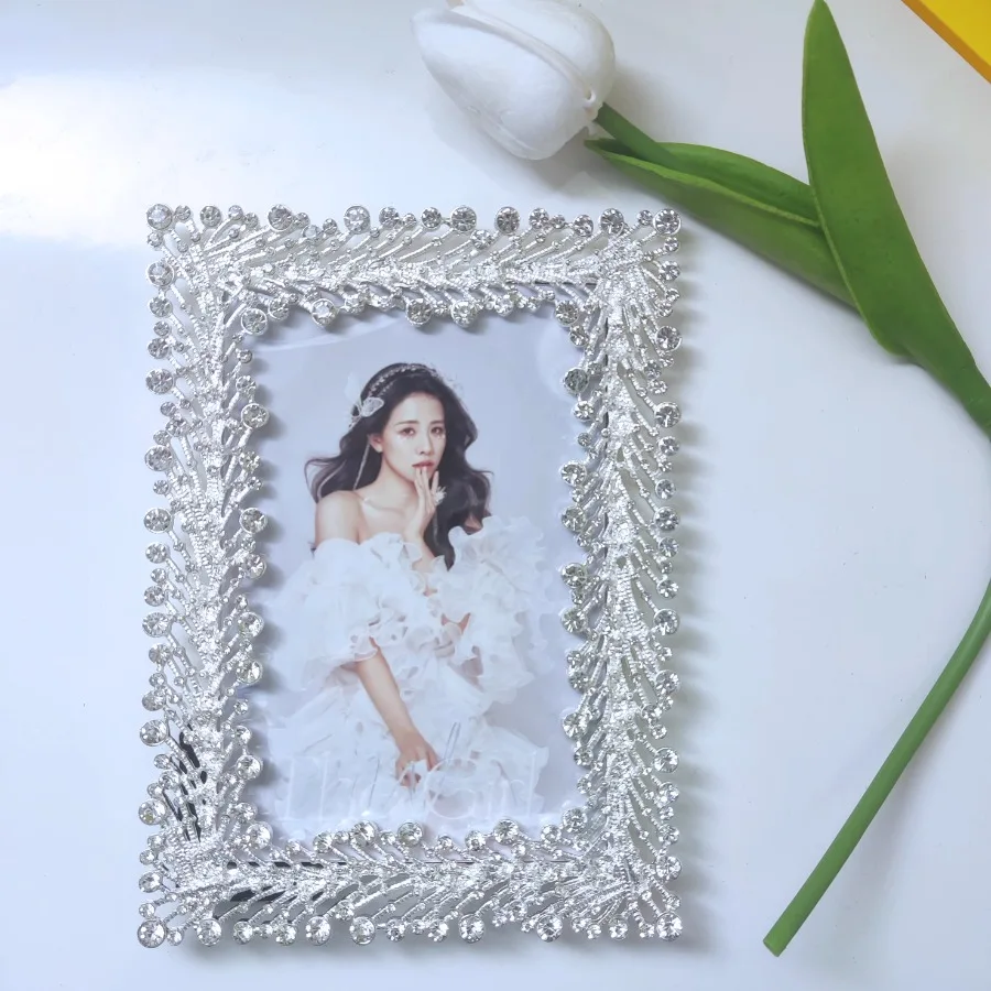 

Wedding Photo Frame Decoration Offic Etable Metal Photo Frame Rectangle Exclusive Vintage Elegant Luxury Fotolijst Home Decor