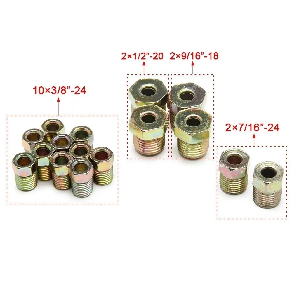Brake Pipe Hose 25FT 7.62m Car Roll Tube Coil of 3/16" OD Copper Nickel Brake Pipe Tube Tubing 16PCS Nuts Galvanized Copper Hose Line Piping