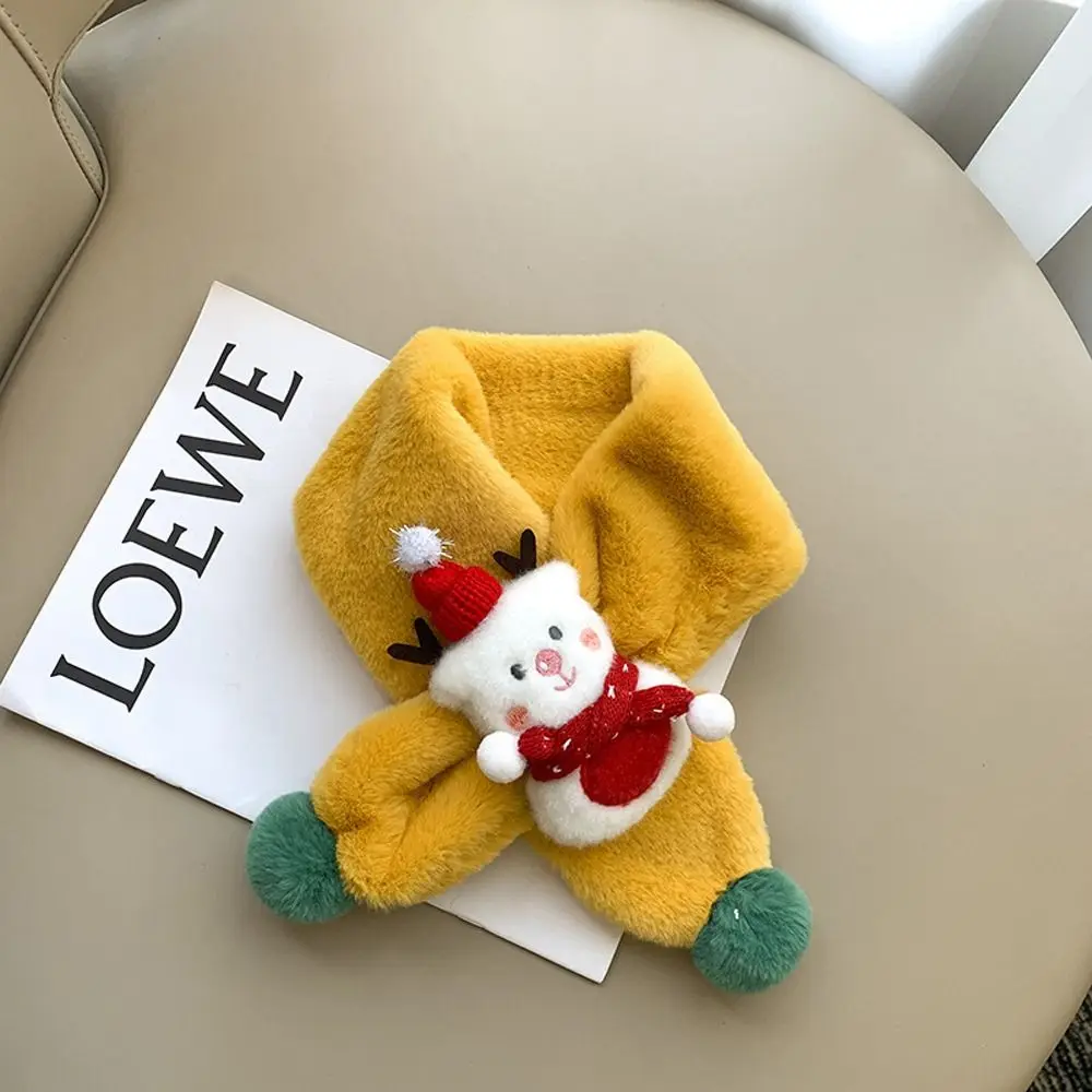 Cartoon Collar Scarf Boys Girls Children Gift Toddler Winter Scarf Neck Warmer Christmas Scarf Children Scarves Kids Plush Wrap