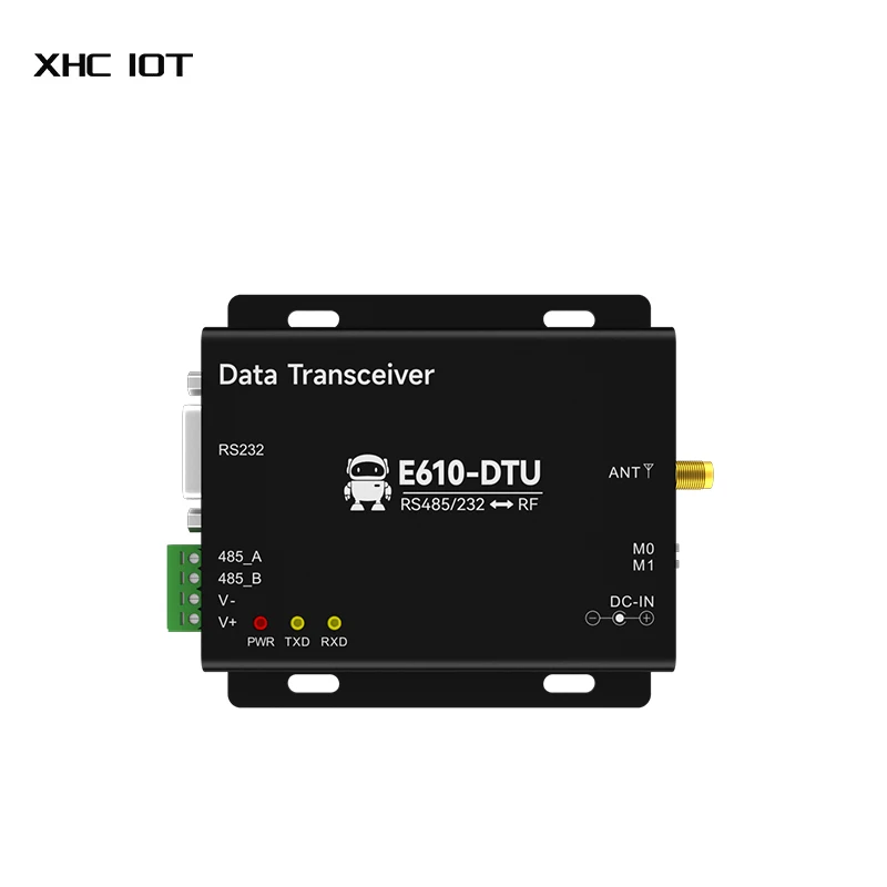 Wireless Digital Radio RS232/RS485 433MHz XHCIOT E610-DTU(433C20) High-Speed Continuous Transmission Low Latency 100mW RSSI high quality rs485 4 20ma dissolved meter analyzer for wastewater