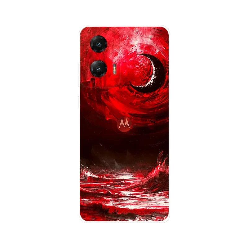 Soft Silicone Wolf and Marble Floral Phone Case Cover