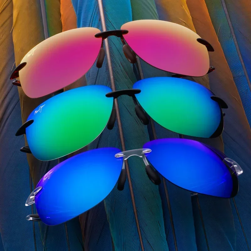 Frameless Pilot TR90 Sport polarized sunglasses Maui Jim men and women driving cycling fishing sunglasses