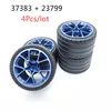 4Pcs/lot Building Blocks 37383 68577 23800 Wheel And 23799 Tire For Supercar Compatible DIY Bricks Parts High-Tech Kid Toys 5