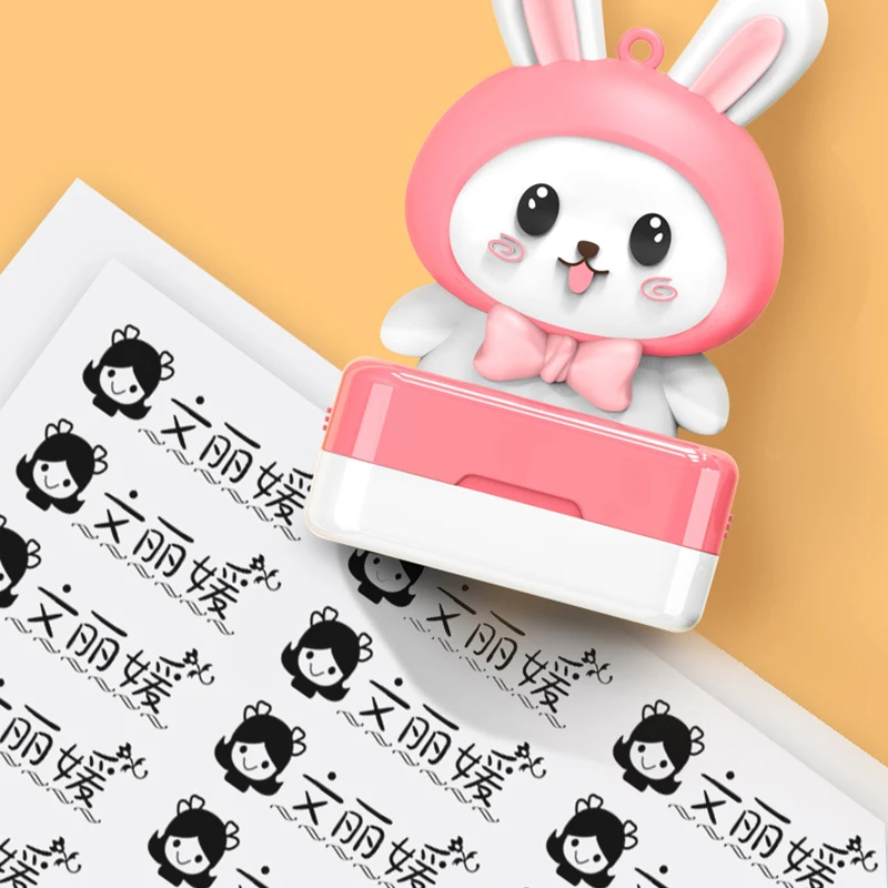 Children's Name Seal Student's Name Stamp Kindergarten Clothes Waterproof Sticker Kawaii Montessori Stamp Gift
