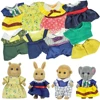2023 New Dolls Clothes 12 Style Dress Skirt Pants Vest 1/12 Compatible Forest Animal Family Plush Dolls Diy Girl Dress Up Toys 1