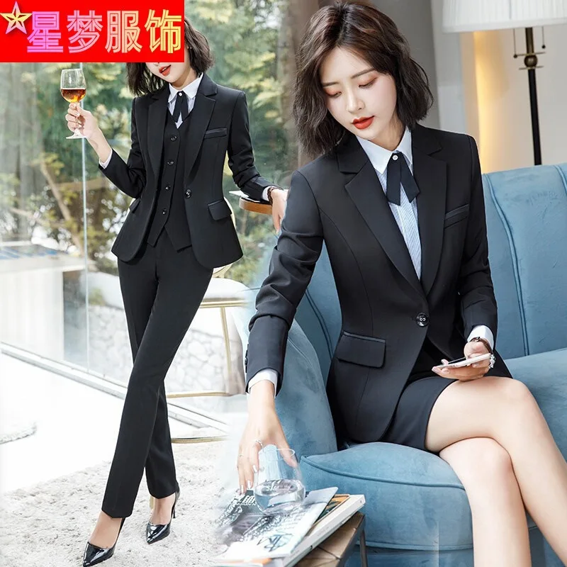 1105 Suit Women's New Temperament Slim-Fitting Work Clothes Interview Formal Wear Fashion Korean Suit Ol Business Wear