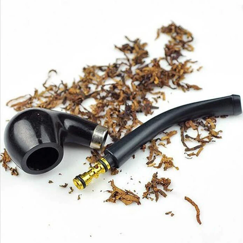 Black Wood Curved Vintage Tobacco Pipe tobacco pipe tobacco smoking accessories smoking accessories smoking pipe herb smoking pipe 110mm Household Merchandises Smoking Accessories Cigar Cigarette Pipes