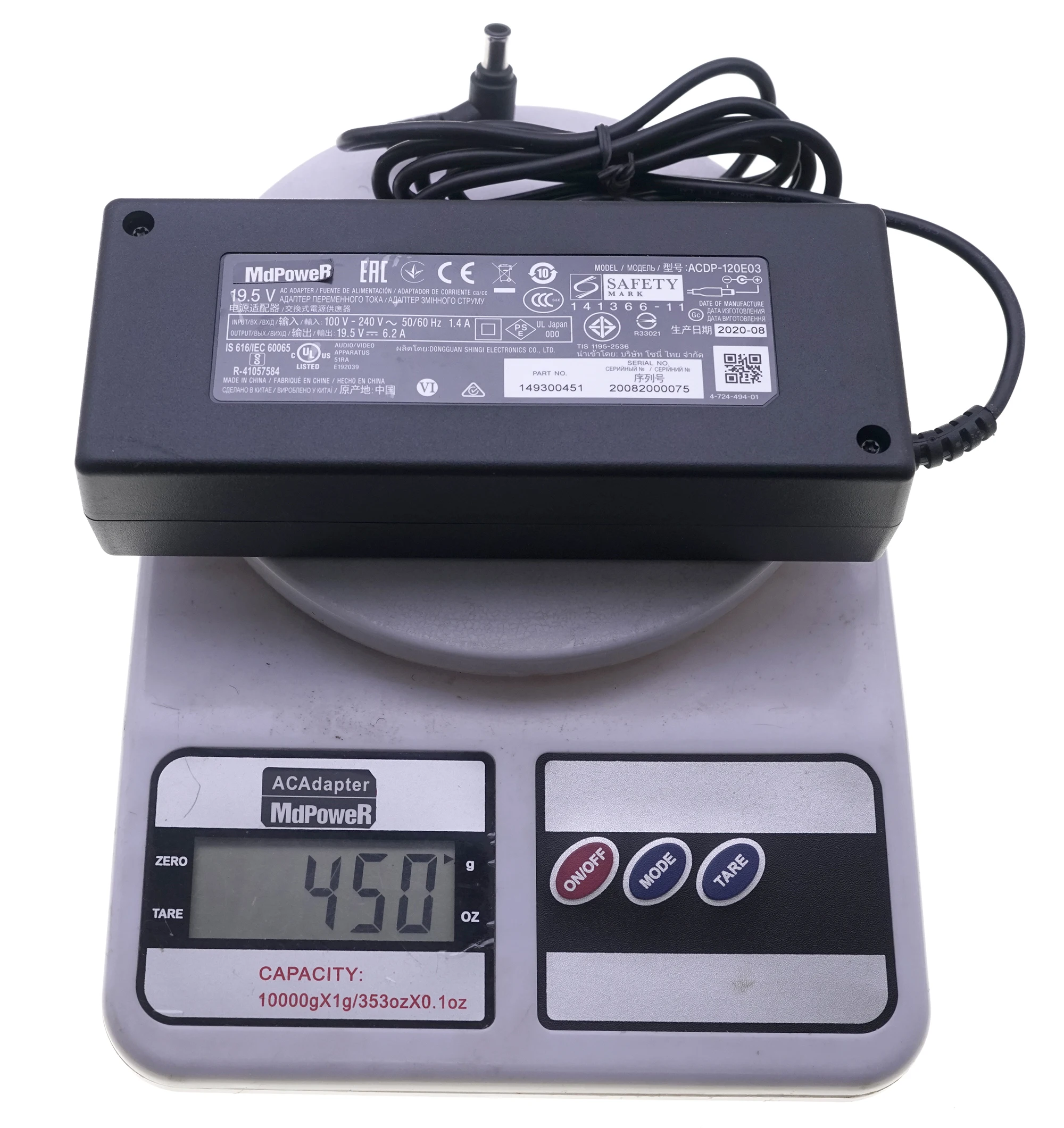 ACDP-120E03 ACDP-120D01  브라비아 KDL-50W706B KDL-50W755C LCD/LED TV 전원 공급 장치용 19.5V 6.2A AC 어댑터 충전기