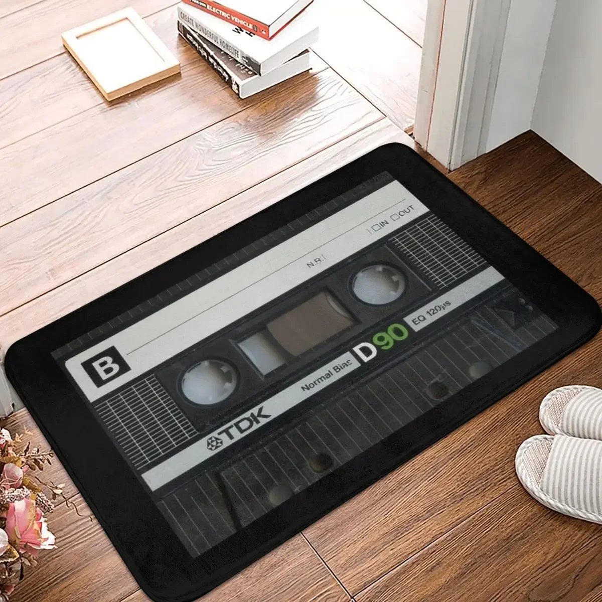 

Retro Cassette Music Tape Doormat Rug carpet Mat Footpad Polyester Non-slip Washable Corridor Kitchen Bedroom balcony toilet