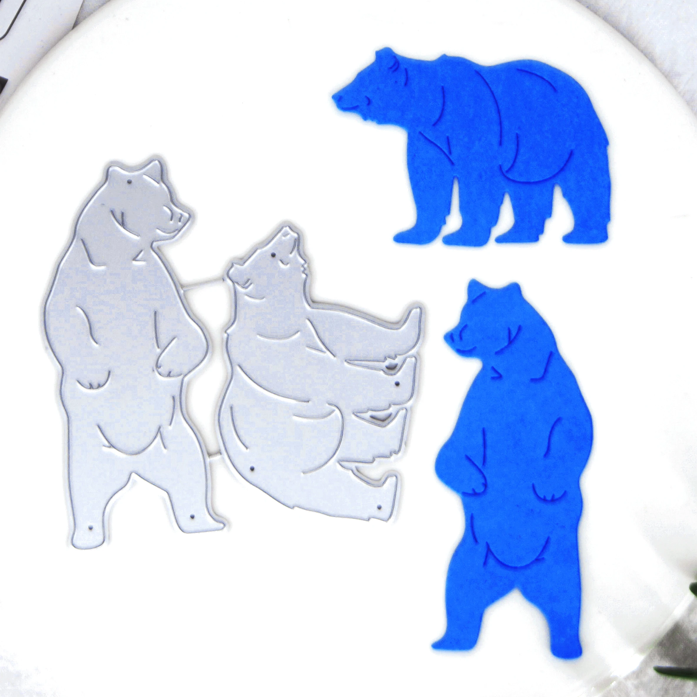 Fustelle Per Il Taglio Del Metallo Stampo Tagliato Animale Orso Polare Decorazione Scrapbook Carta Coltello Artigianale Stampo Lama Punch Stencil Art 