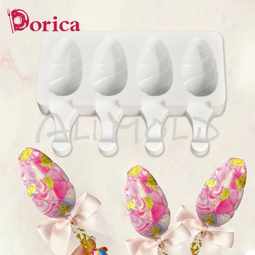 

4 Cell Water Droplets Silicone Ice Cream Mold Popsicle Molds DIY Ice Cream Mould Ice Pop Maker Mould Ice Tray